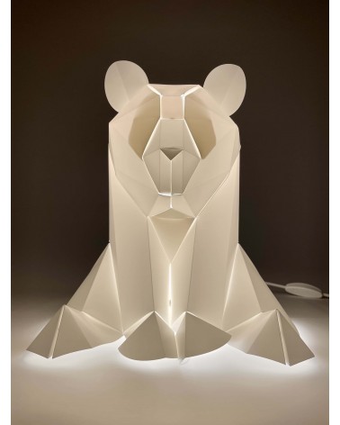 Lampe ours, panda - Luminaire animal à poser, lampe de chevet Plizoo a poser de nuit led moderne originale design suisse