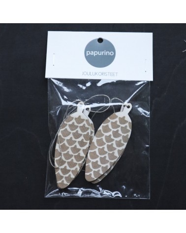 Ornamento a Cono - Bianco - 4 pezzi Papurino Decorazioni natalizie eleganti particolari decoro natale decorazione albero di n...