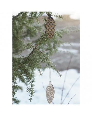 Ornamento a Cono - Nero - 4 pezzi Papurino Decorazioni natalizie eleganti particolari decoro natale decorazione albero di natale