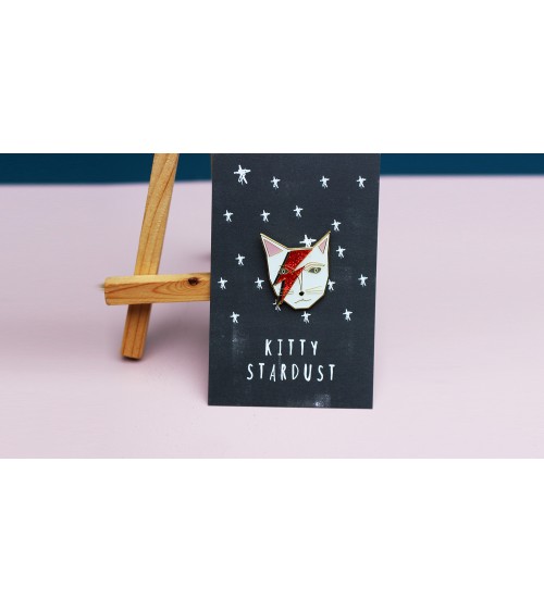 Spilla Smaltata - Kitty Stardust Niaski spiritose spille colorate particolari eleganti donna da giacca uomo