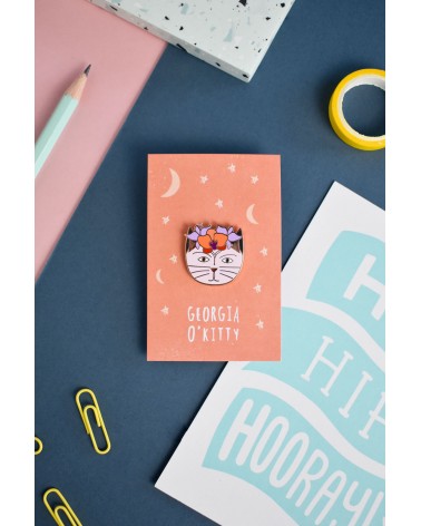 Pin Anstecker - Georgia O'Kitty Niaski Anstecknadel Ansteckpins pins anstecknadeln kaufen