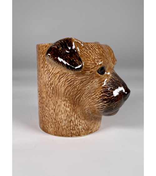 Border Terrier - Animal Pencil pot & Flower pot - Dog Quail Ceramics pretty pen pot holder cutlery toothbrush makeup brush