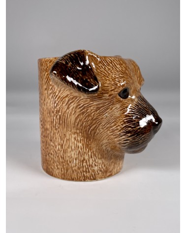 Border Terrier - Animal Pencil pot & Flower pot - Dog Quail Ceramics pretty pen pot holder cutlery toothbrush makeup brush