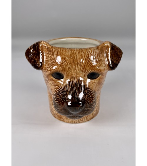 Border Terrier - Animal Pencil pot & Flower pot - Dog Quail Ceramics pretty pen pot holder cutlery toothbrush makeup brush