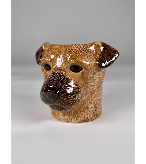Border Terrier - Porte crayon & stylo, Petit pot de fleur - Chien Quail Ceramics bureau original design pour plantes intérieu...