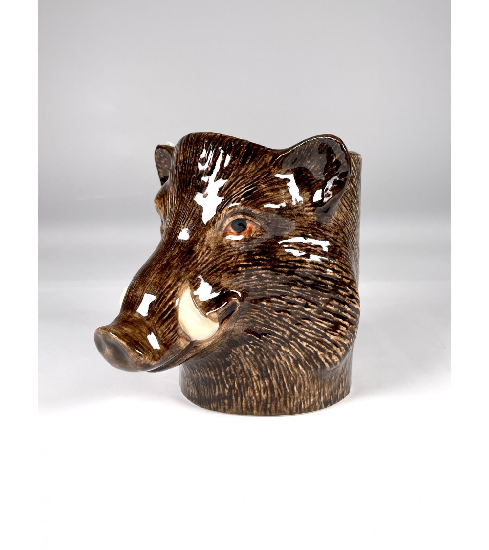 Wild Boar - Animal Pencil pot & Flower pot Quail Ceramics pretty pen pot holder cutlery toothbrush makeup brush