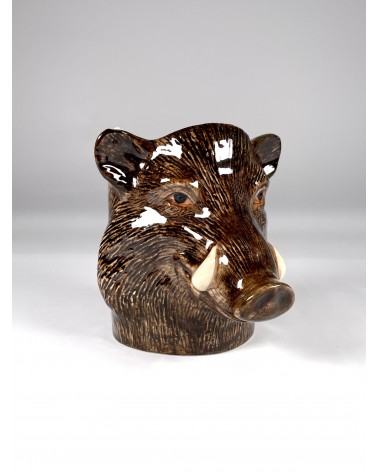 Wild Boar - Animal Pencil pot & Flower pot Quail Ceramics pretty pen pot holder cutlery toothbrush makeup brush