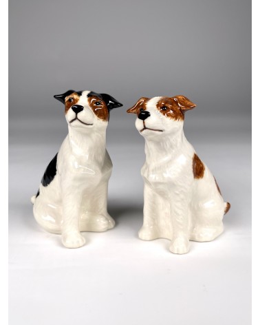 Jack Russell - Porta sale e pepe Quail Ceramics design da tavola saliera e pepiera