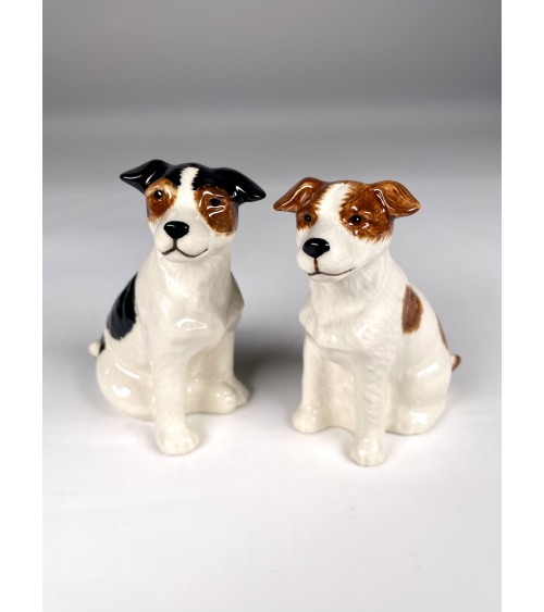 Jack Russell - Salt and pepper shaker Quail Ceramics pots set shaker cute unique cool