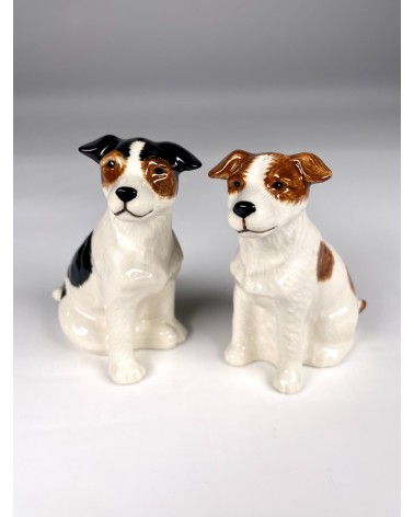 Jack Russell - Salt and pepper shaker Quail Ceramics pots set shaker cute unique cool
