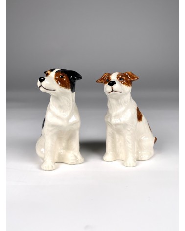Jack Russell - Salt and pepper shaker Quail Ceramics pots set shaker cute unique cool