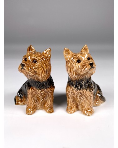Yorkshire Terrier - Porta sale e pepe Quail Ceramics design da tavola saliera e pepiera