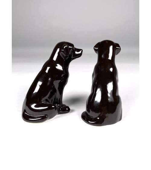 Labrador Marrone - Porta sale e pepe Quail Ceramics design da tavola saliera e pepiera