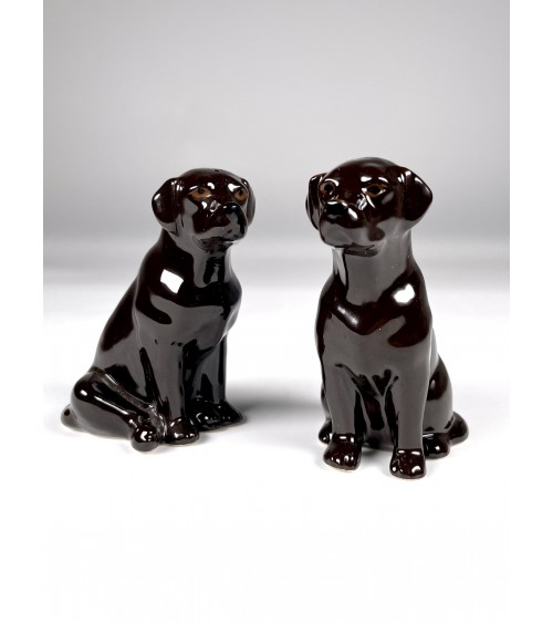 Labrador Marrone - Porta sale e pepe Quail Ceramics design da tavola saliera e pepiera