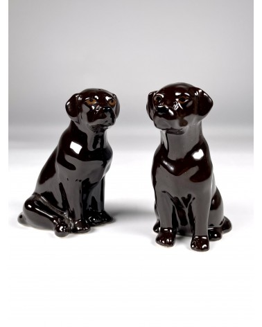 Labrador Marrone - Porta sale e pepe Quail Ceramics design da tavola saliera e pepiera