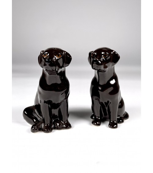 Labrador Marrone - Porta sale e pepe Quail Ceramics design da tavola saliera e pepiera