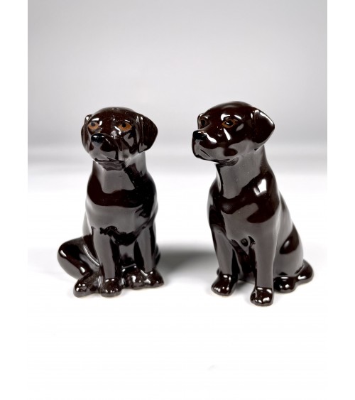 Chocolate Labrador - Salt and pepper shaker Quail Ceramics pots set shaker cute unique cool