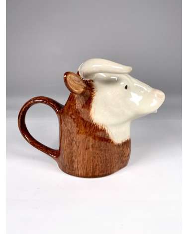 Small milk jug - Hereford Bull Quail Ceramics small pitcher coffee mini milk jugs