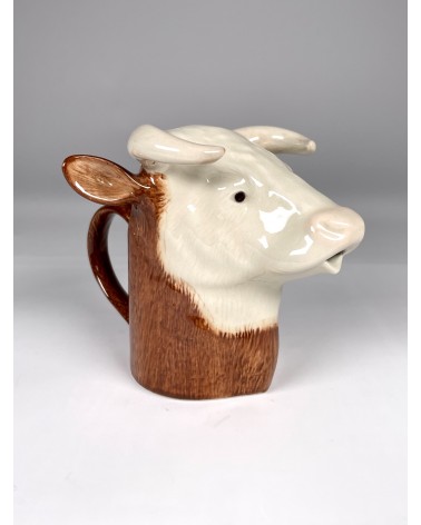 Small milk jug - Hereford Bull Quail Ceramics small pitcher coffee mini milk jugs