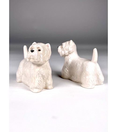 Westie - Salt and pepper shaker Quail Ceramics pots set shaker cute unique cool