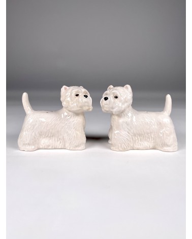 Westie - Salt and pepper shaker Quail Ceramics pots set shaker cute unique cool