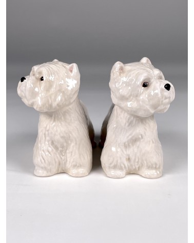 Westie - Salt and pepper shaker Quail Ceramics pots set shaker cute unique cool
