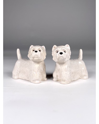 Westie - Salt and pepper shaker Quail Ceramics pots set shaker cute unique cool