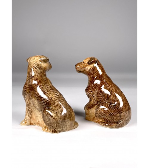 Border Terrier - Porta sale e pepe Quail Ceramics design da tavola saliera e pepiera
