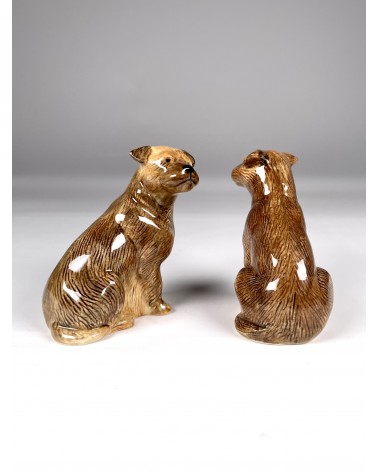 Border Terrier - Salière et Poivrier Quail Ceramics design sel saliere poivrier salier poivrière