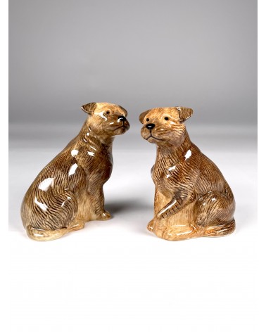 Border Terrier - Salière et Poivrier Quail Ceramics design sel saliere poivrier salier poivrière