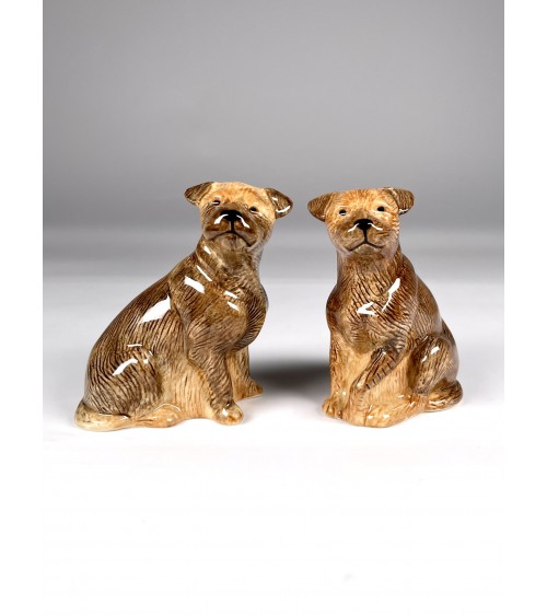 Border Terrier - Salière et Poivrier Quail Ceramics design sel saliere poivrier salier poivrière