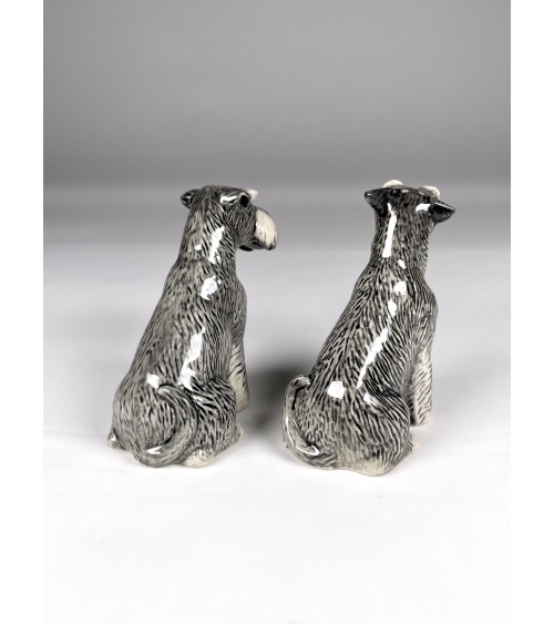 Schnauzer - Salt and pepper shaker Quail Ceramics pots set shaker cute unique cool