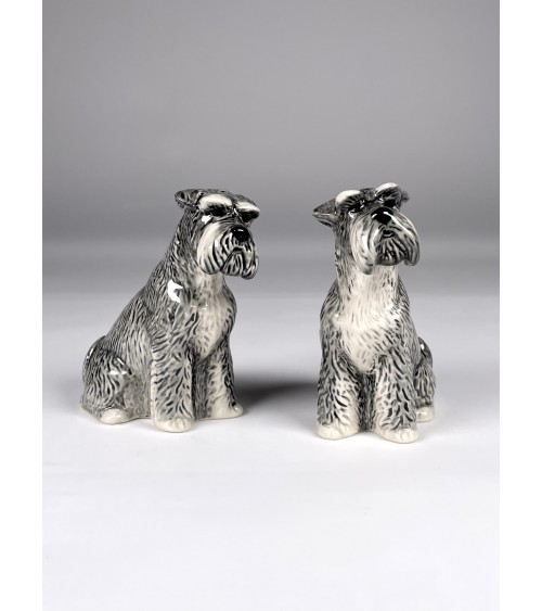 Schnauzer - Porta sale e pepe Quail Ceramics design da tavola saliera e pepiera