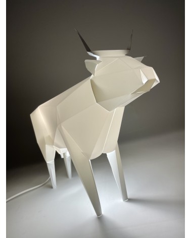Lampe Vache - Luminaire animal à poser, lampe de chevet design Plizoo a poser de nuit led moderne originale design suisse