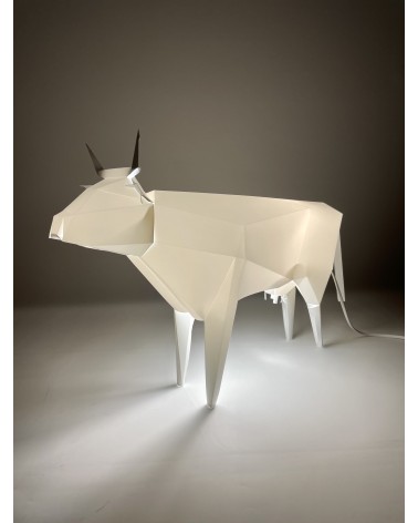 Lampe Vache - Luminaire animal à poser, lampe de chevet design Plizoo a poser de nuit led moderne originale design suisse