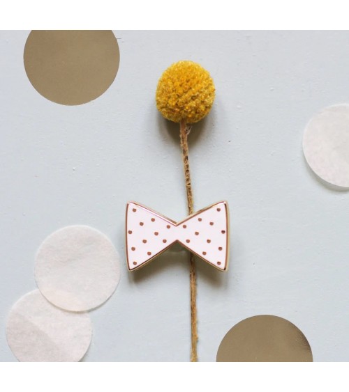 Enamel Pin - Bow Tie with dots My Lovely Thing Brooch and Enamel Pin design switzerland original