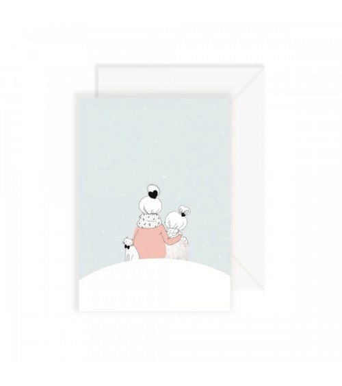 Carte de Voeux - Sous La Neige - Fille My Lovely Thing Cartes de Voeux design suisse original