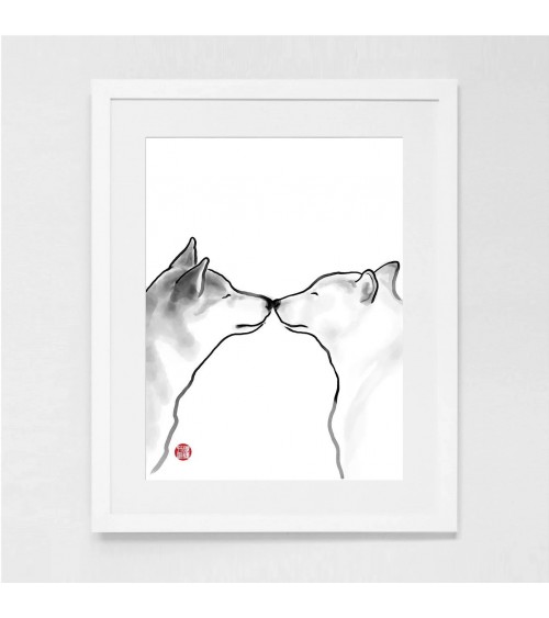 Poster - Shiba - Amore Rice&Ink decorativi per pareti