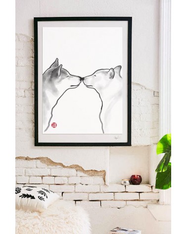 Poster - Shiba - Liebe Rice&Ink online bestellen shop store kunstdrucke kaufen wandposter artposter kunstposter cool unique