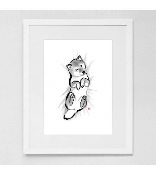 Poster - Baby Shiba Inu Rice&Ink Poster design Schweiz Original