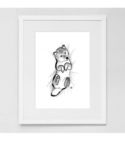 Poster - Baby Shiba Inu Rice&Ink online bestellen shop store kunstdrucke kaufen wandposter artposter kunstposter cool unique