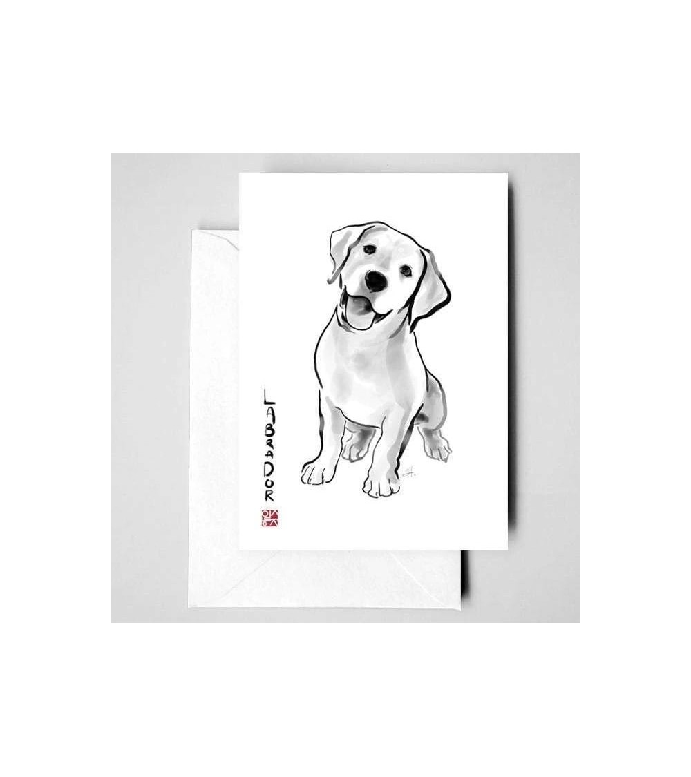 Greeting Card - Labrador Rice&Ink happy birthday wishes for a good friend congratulations cards