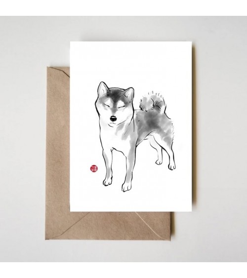 Grußkarte - Shiba Inu an einem sonnigen Tag Rice&Ink glückwunschkarte zur hochzeit geburt zum geburtstag kaufen