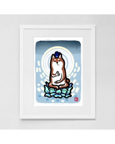 Art Print - Buddha Shiba Inu Rice&Ink office poster art prints poster shop stores wallart art poster designer