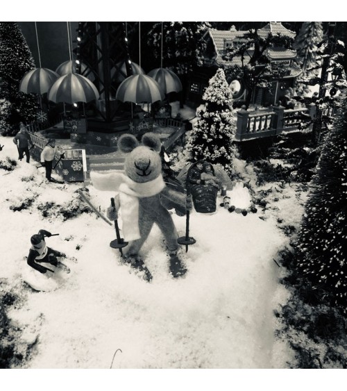 Marcel il topo - Decorazione natale Felt so good Decorazioni natalizie decoro Natale fatte a mano