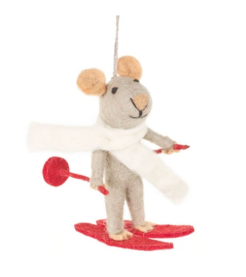 Marcel the Mouse - Hanging Christmas Decor Felt so good Christmas decorations design switzerland original
