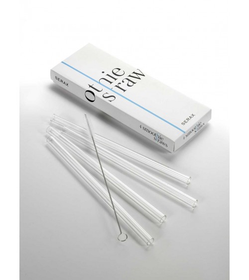 Pailles en verre pour smoothies Serax Paille en verre design suisse original