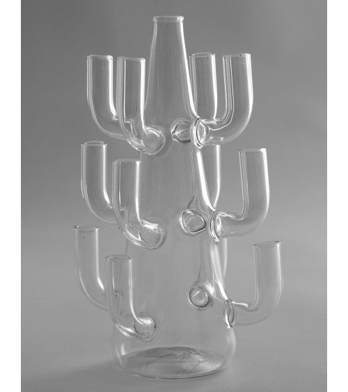 Petit vase design en verre transparent - Arbre Serax design fleur décoratif original kitatori suisse