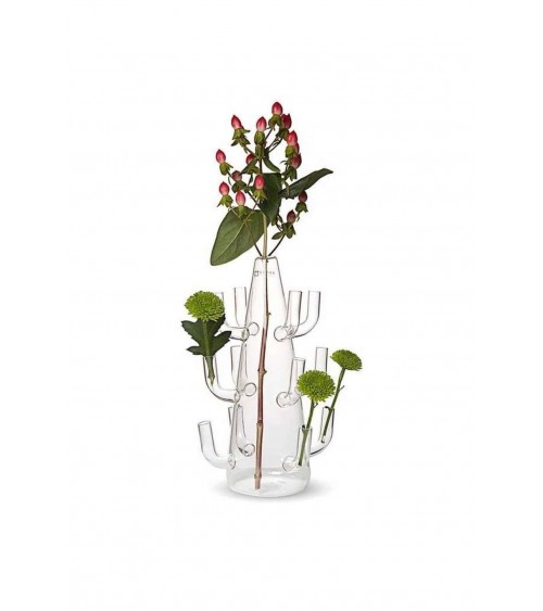 Petit vase design en verre transparent - Arbre Serax design fleur décoratif original kitatori suisse