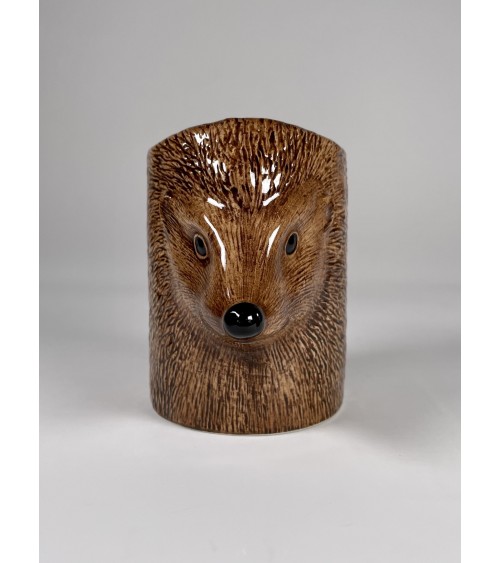 Hedgehog - Animal Pencil pot & Flower pot Quail Ceramics pretty pen pot holder cutlery toothbrush makeup brush